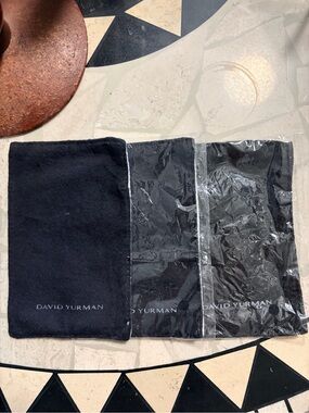 David Yurman Black Jewelry Cleaning Cloths Trio